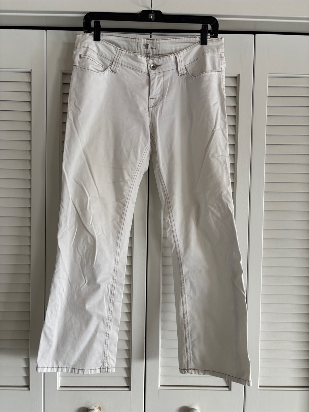 !IT Jeans Women’s White Stretch Brushed Cotton Ankle Low Rise 220445 Size 8/29